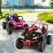 Costway 12V Kids Ride on Truck with Parental Remote 3 Speeds & Reverse Forward Function White/Red/Pink